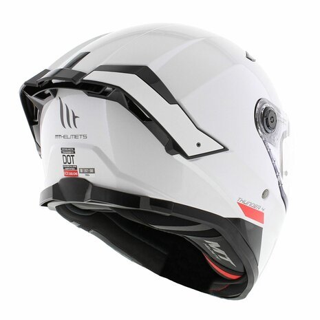 MT Thunder 4 SV full face helmet solid gloss white - Image 4