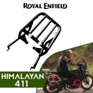 Grand Pitstop Extended Top Rack-Carrier without Plate, compatible with Pillion Backrest For Royal Enfield Himalayan-Black