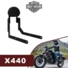 GRAND PITSTOP Backrest Stand for HARLEY DAVIDSON X 440 Black