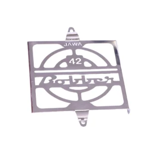 OBD2 radiator grill installed on Jawa 42 Bobber 2024 motorcycle