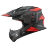 KYT MX Jumpshot #3 Black Red Fluro Matt Helmet