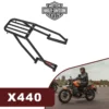 Grand Pitstop EXTENDED TOP RACK WITHOUT PLATE - Black for HARLEY DAVIDSON X 440