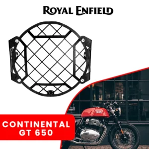 GRAND PITSTOP  Headlight Grill X Design for Royal Enfield Continental GT - Black