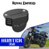 GRAND PITSTOP FRONT FLUID RESERVOIR COVER - Black for Royal Enfield - HUNTER