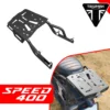 GRAND PITSTOP Extended Top Rack with Plate for TRIUMPH SPEED 400 - Black