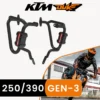 GRANDPITSTOP CRASH GUARD (PAIR) for KTM DUKE 390/250 Gen 3 - Black