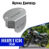 GRAND PITSTOP FRONT FLUID RESERVOIR COVER - Silver for Royal Enfield - HUNTER