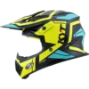 KYT MX Jumpshot #3 Black Aqua Gloss Helmet