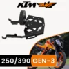 GRAND PITSTOP Toprack with Backrest for KTM DUKE 390/250 Gen 3 - Black