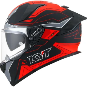 KYT R2R Pro LED Matt Black Red Helmet