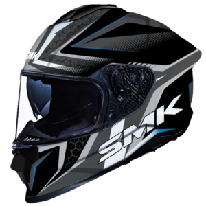 SMK TITAN SLICK GL265 GREY WHITE FULL FACE HELMET