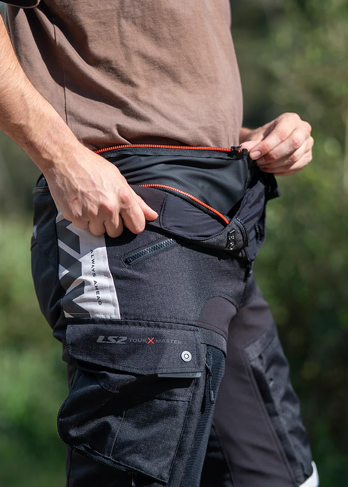 LS2 X-Master Pant Black Grey – All-Season Adventure Motorcycle Riding Pants
