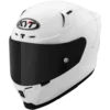 KYT Striker 2V Plain Gloss White Helmet