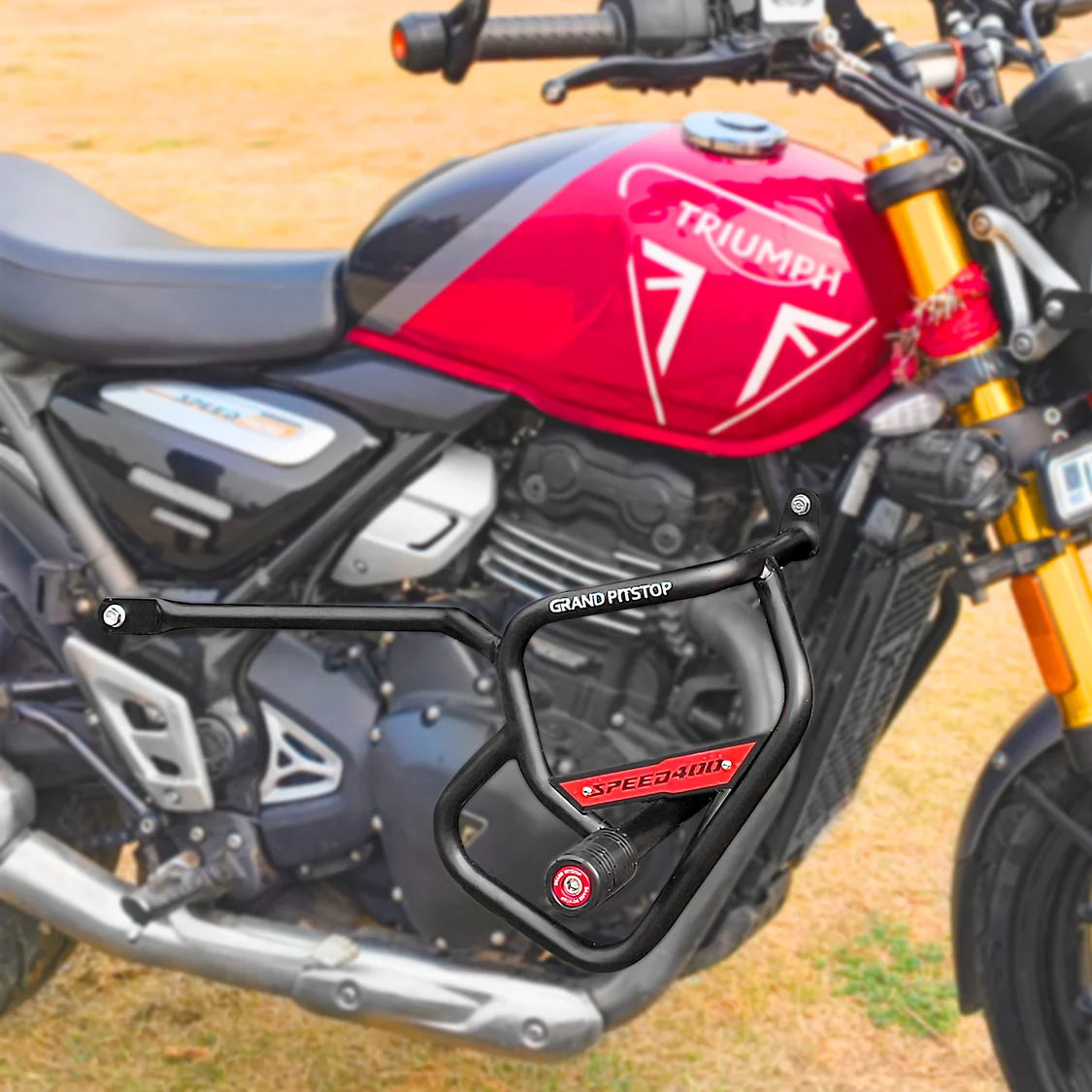 GRANDPITSTOP CRASH GUARD (PAIR) for TRIUMPH SPEED 400 - Black - Image 7