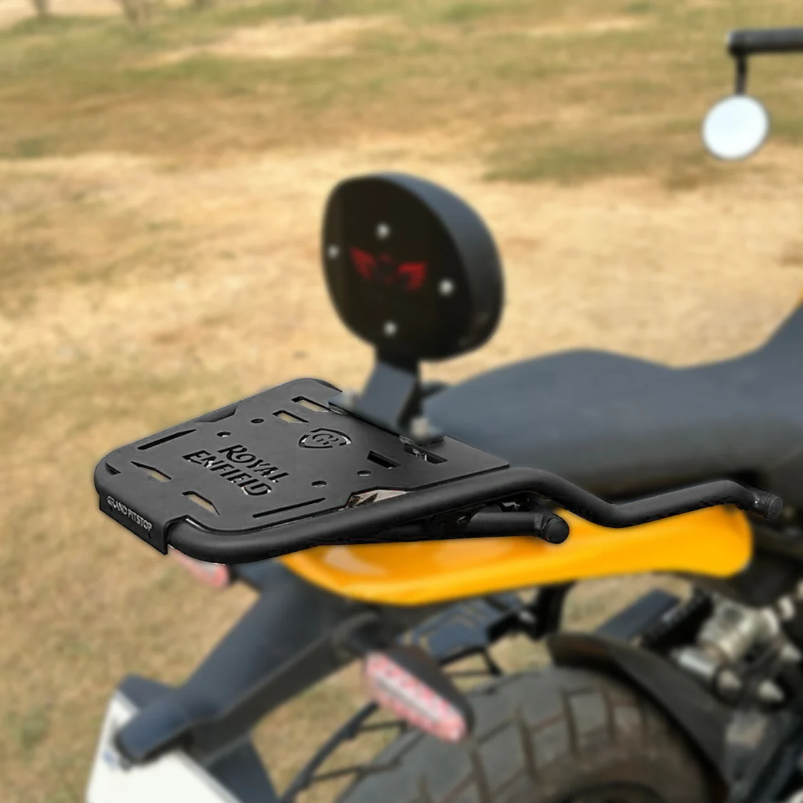 Grand Pitstop Extended Top Rack with Plate for Royal Enfield Guerrilla 450 - Black - Image 8