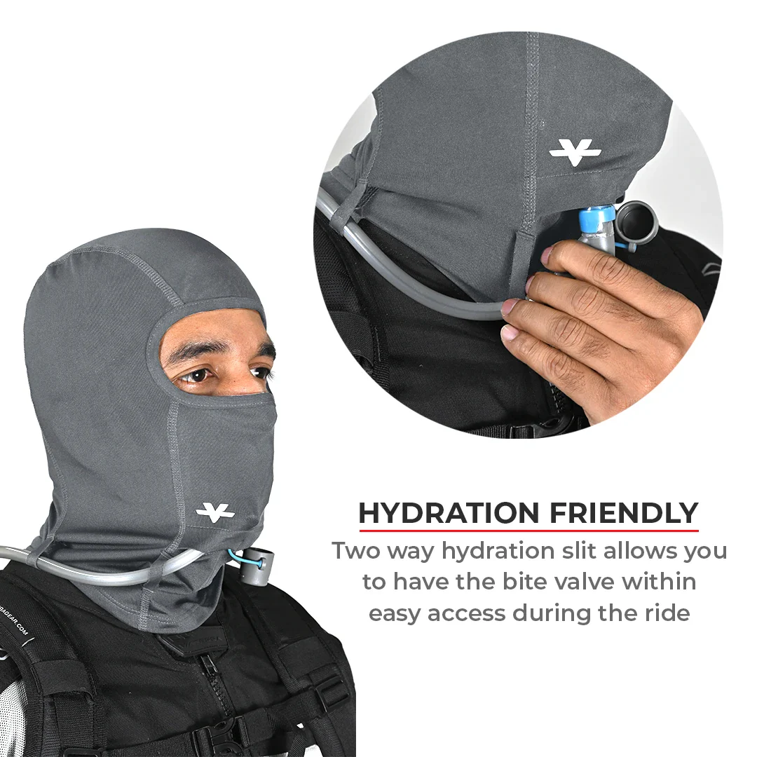 ViaTerra 2nd SKIN BALACLAVA - MOTORCYCLE HELMET LINER - Grey - Image 7