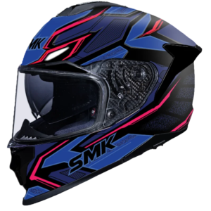 SMK TITAN THE PANTHER MA259 MATT BLUE PINK FULL FACE HELMET