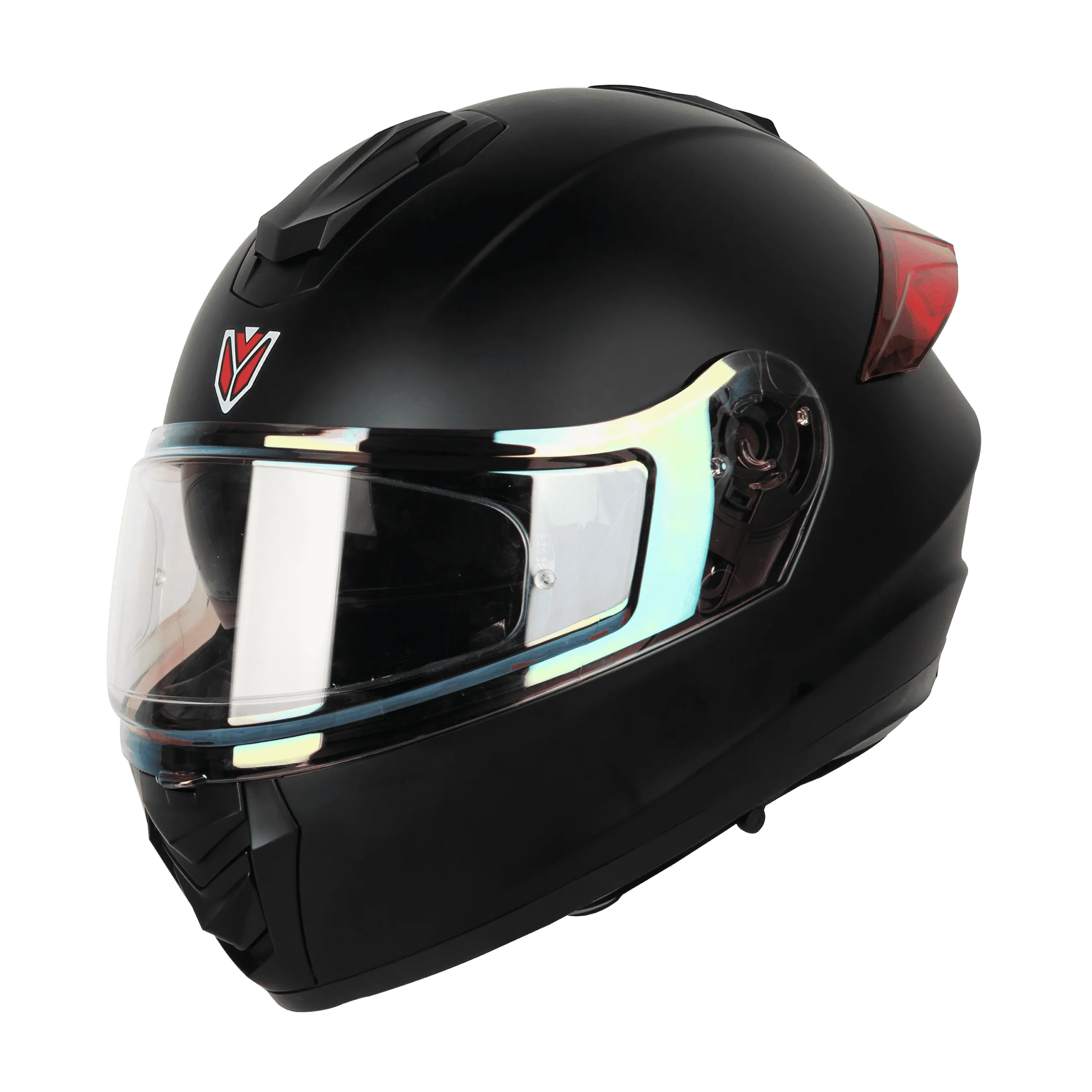 IGNYTE IGN-8 Matte Black Helmet with PC Red Spoiler and Pinlock Visor