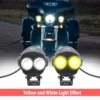 HJG-110 Fog Light Universal Motorcycle Dual Color Led Fog Light ( 90W)(10-80V DC)