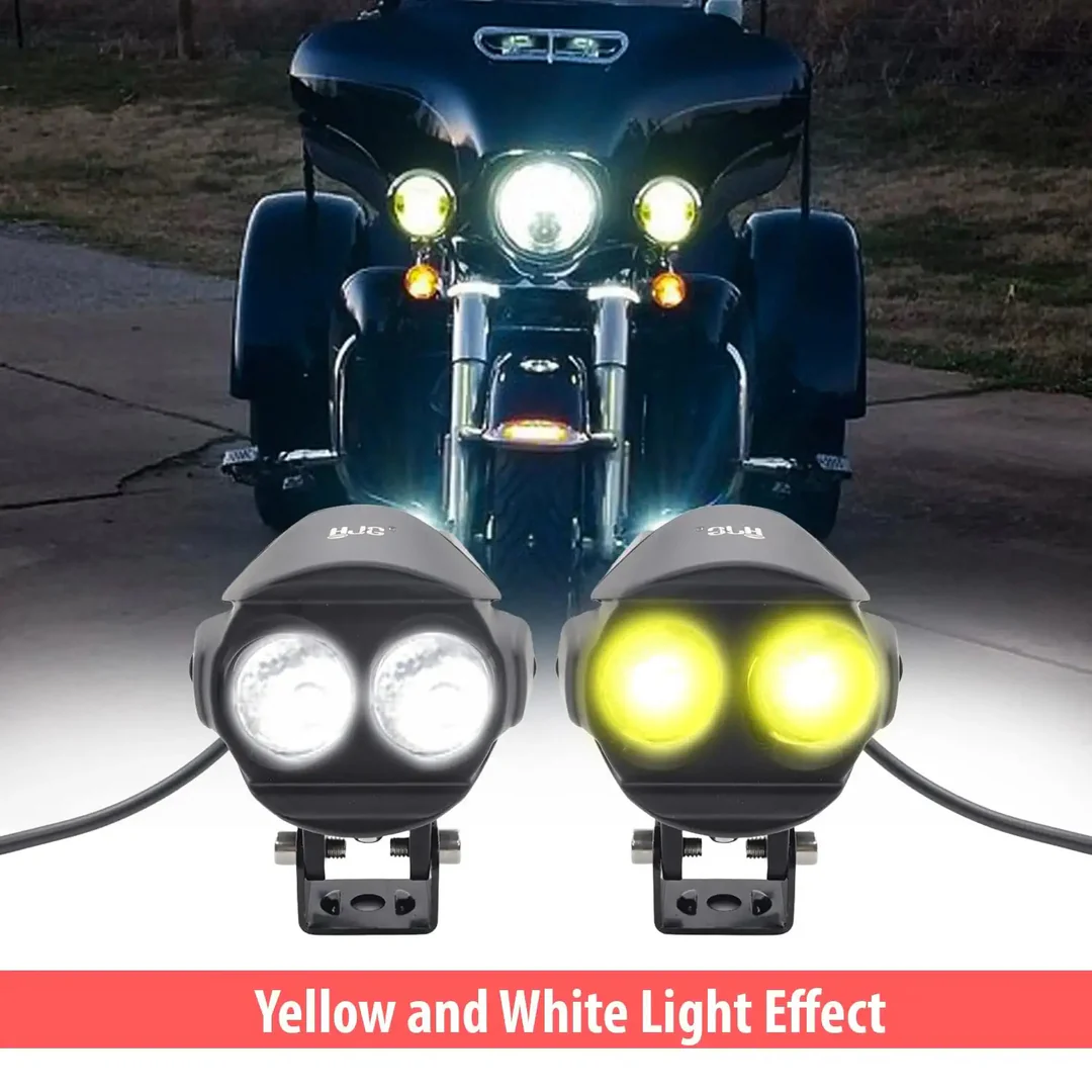 HJG-110 Fog Light Universal Motorcycle Dual Color Led Fog Light ( 90W)(10-80V DC)