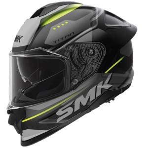 SMK TITAN SPORTER MA264 GREY NEON FULL FACE HELMET