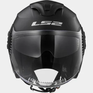 LS2 OF570 Verso Solid Matt Black Helmet with twin visor system and KPA shell