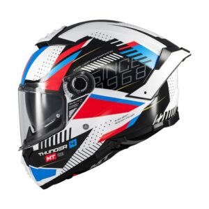 MT Thunder 4 SV Luminence A7 white/red/blue gloss full face helmet