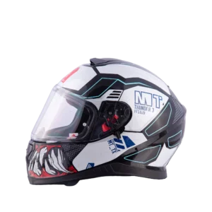 MT Thunder 3 SV Spoiler TX A7 Gloss White Blue Black Helmet