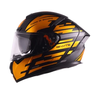 Ignyte IGN-4 CHROME GLOSSY BLACK WITH GOLD Helmet