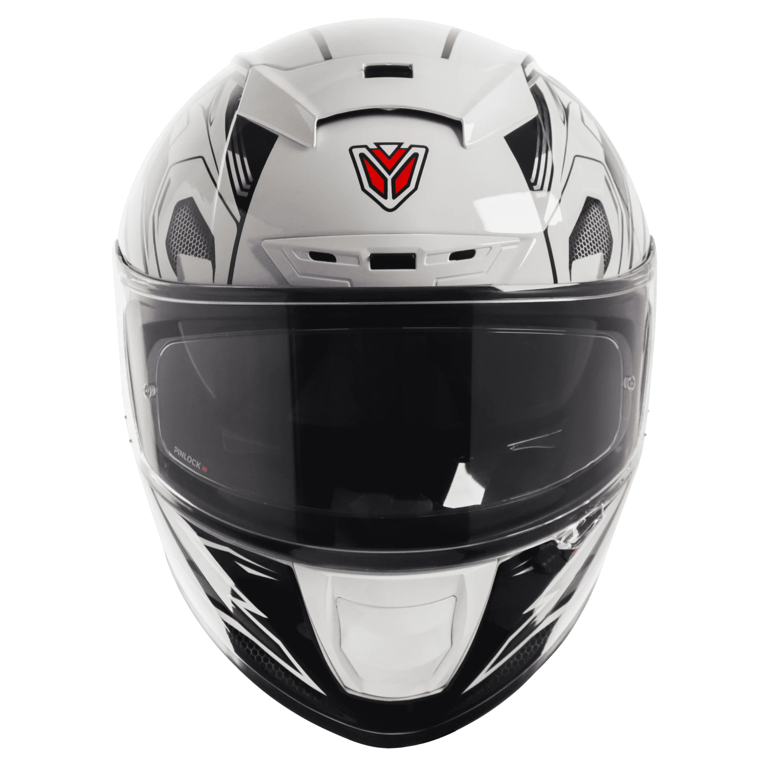 Ignyte IGN-4 RACER GLOSSY BLACK WITH WHITE Helmet - Image 4