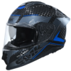TITAN CARBON NERO GL256 BLACK BLUE CARBON FIBER HELMET