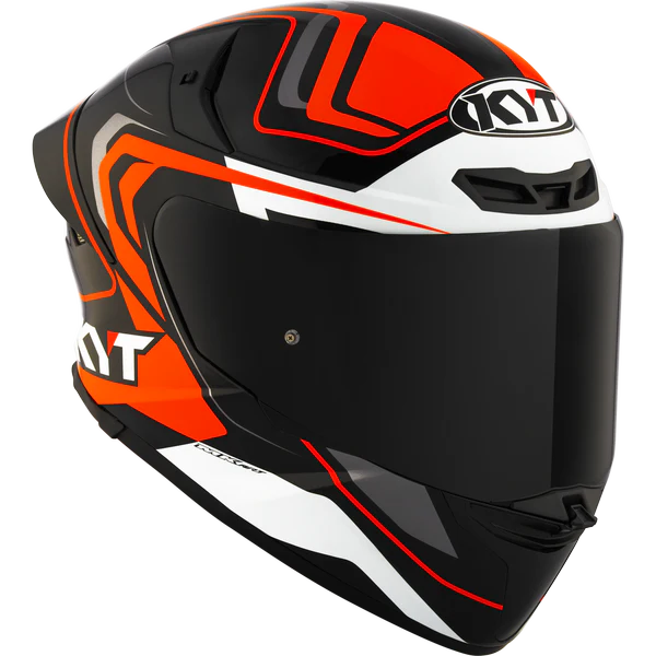 KYT TT Revo Overtech Black Orange Gloss Helmet - Image 4