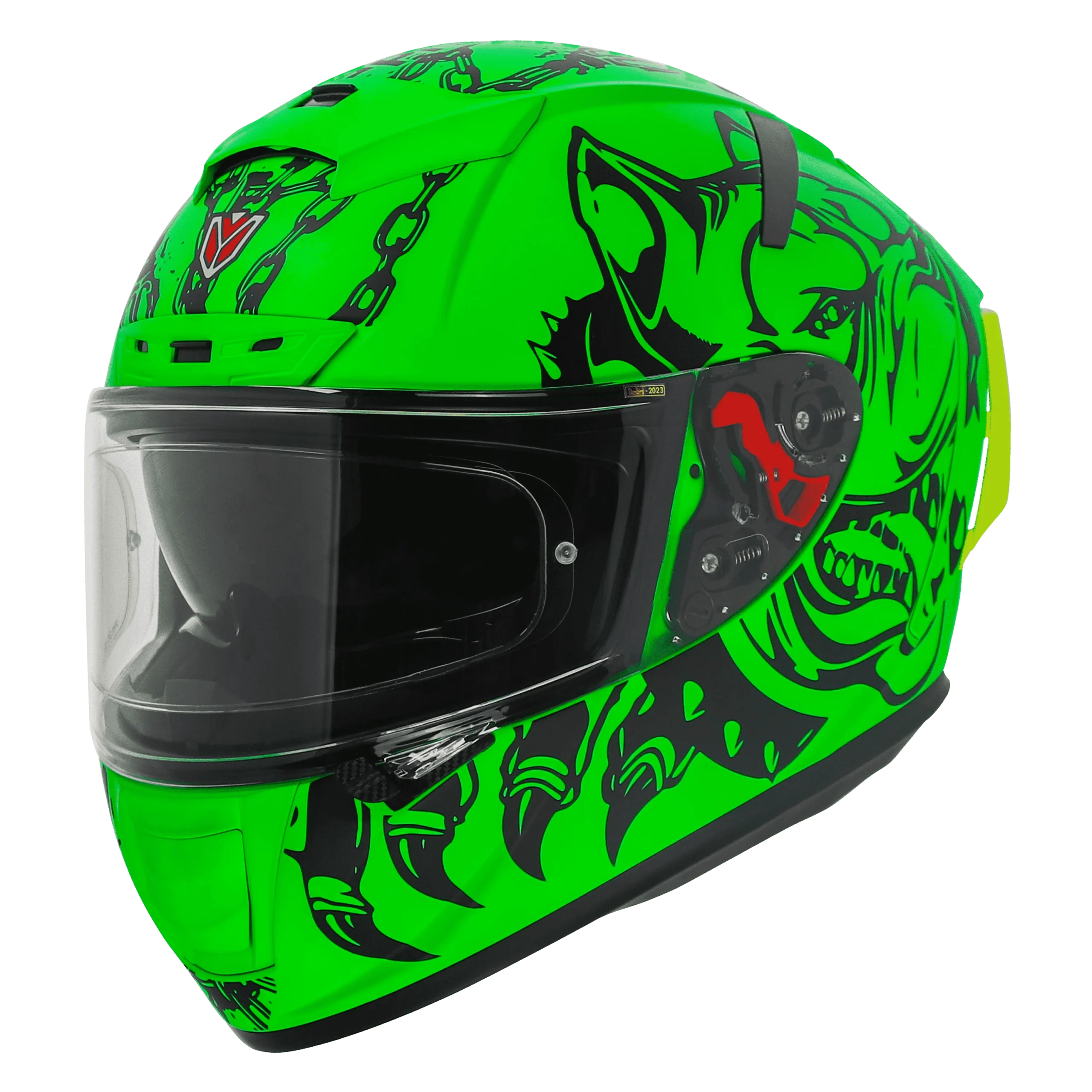 Ignyte IGN-4 PITBULL MAT GREEN WITH BLACK Helmet - Image 5