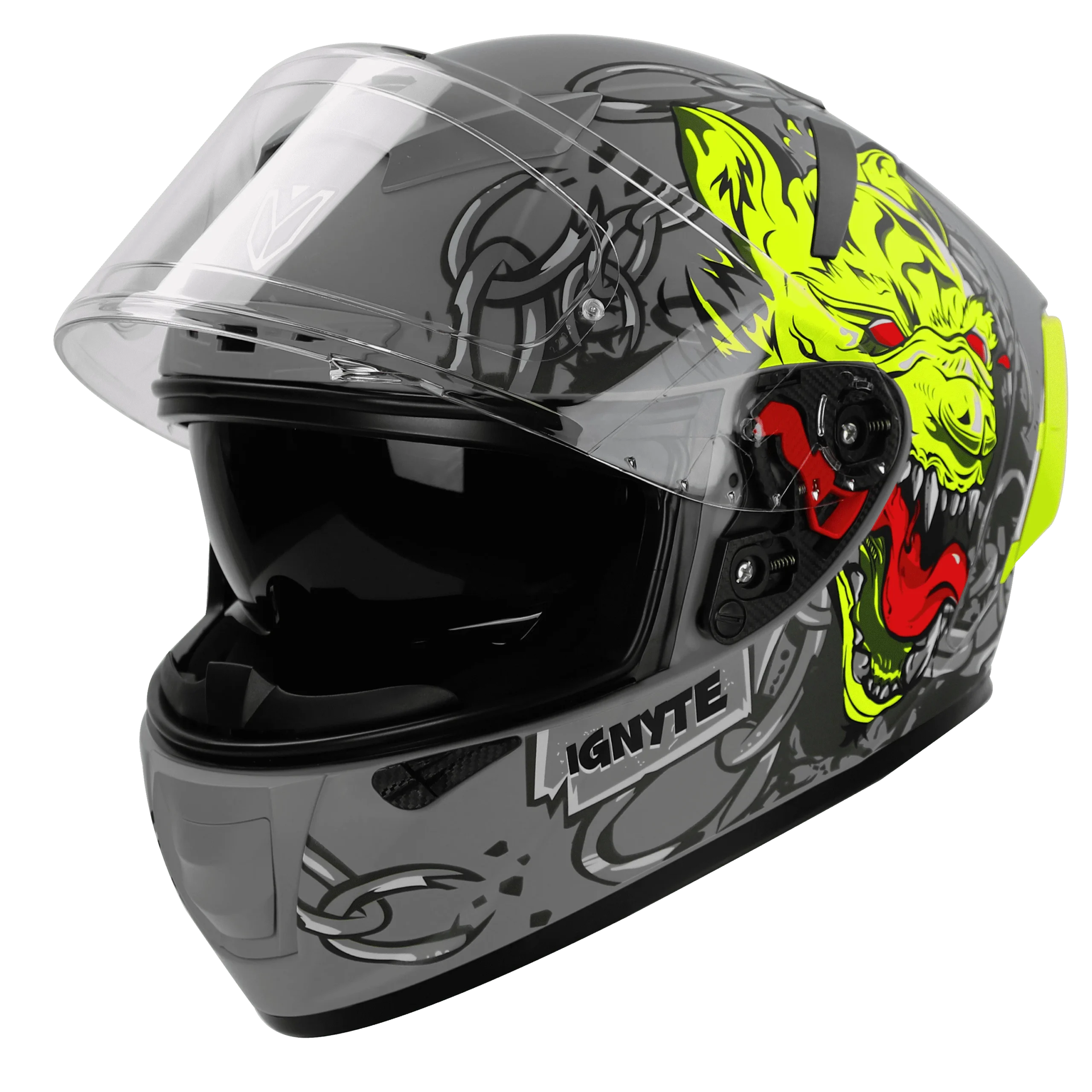 IGNYTE IGN-4 HYENA MAT TITANIUM GREY Helmet - Image 4