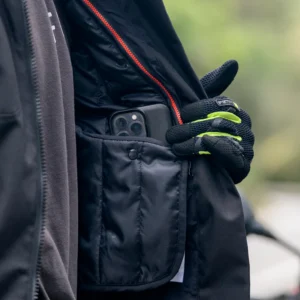 LS2 Zoom Man Jacket Black waterproof motorcycle riding jacket with CE Level 2 protection