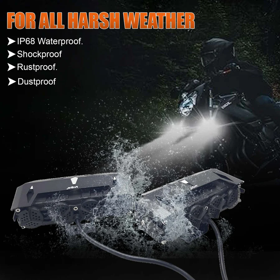 LIU HJG 180W(Pair) Mega Drive 5 Lens Dual Colour Yellow/White Led Fog Light - Image 3