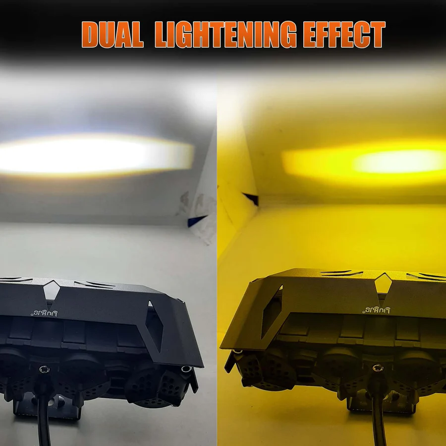 LIU HJG 180W(Pair) Mega Drive 5 Lens Dual Colour Yellow/White Led Fog Light - Image 4