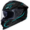 SMK TITAN THE PANTHER MA265 MATT BLACK BLUE FULL FACE HELMET
