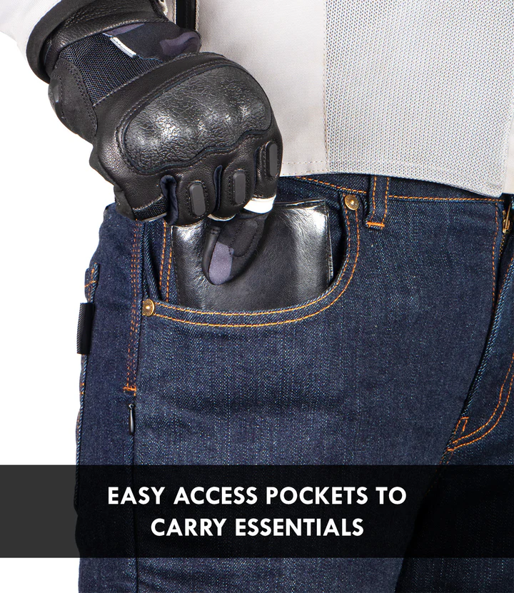 RYNOX DOWNTOWN PRO MOTORCYCLE JEANS WITH D3O® PROTECTORS INDIGO BLUE - Image 7