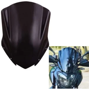 Windscreen Windshield Touring Visor 1.0 for Bajaj Dominar 400 Black Wind Deflectors for Enhanced Riding Comfort