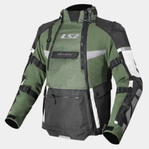 LS2 X-Master Adventure Jacket Black Green Grey waterproof touring motorcycle jacket