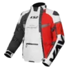 LS2 X-Master Adventure Riding Jacket Black Grey Red with CE protection and waterproof layers
