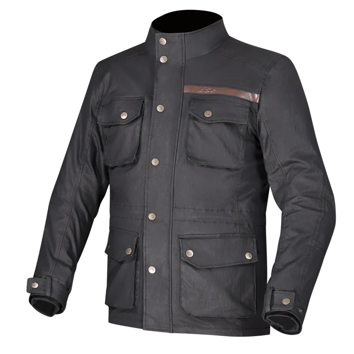 LS2 Liberty Man Jacket Black – All-weather touring motorcycle jacket with CE Level 2 protection