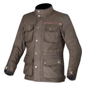 LS2 Liberty Man Jacket Brown waterproof touring motorcycle jacket with CE Level 2 armor