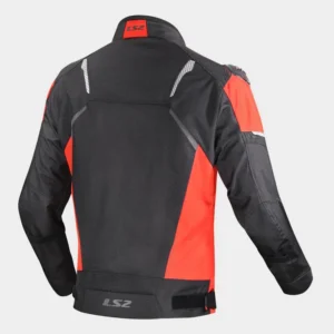LS2 Zoom Man Jacket Black Red waterproof motorcycle riding jacket with CE armor