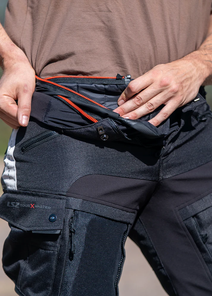 LS2 X-Master Pant Black Grey – All-Season Adventure Motorcycle Riding Pants