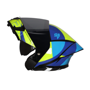 STEELBIRD SBA-20 ISS STAR GLOSSY BLACK WITH BLUE