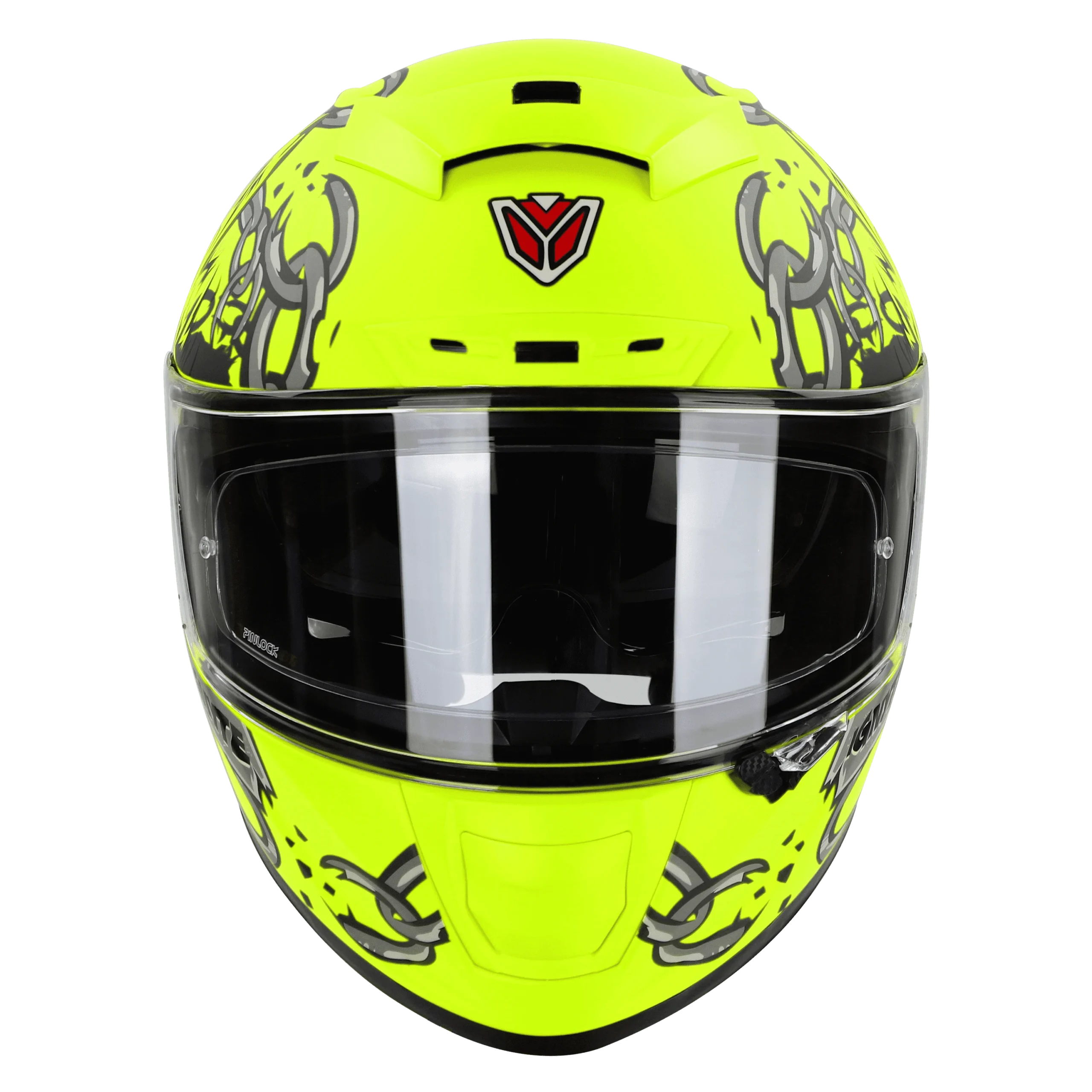IGNYTE IGN-4 HYENA GLOSSY FLUO NEON HELMET - Image 4
