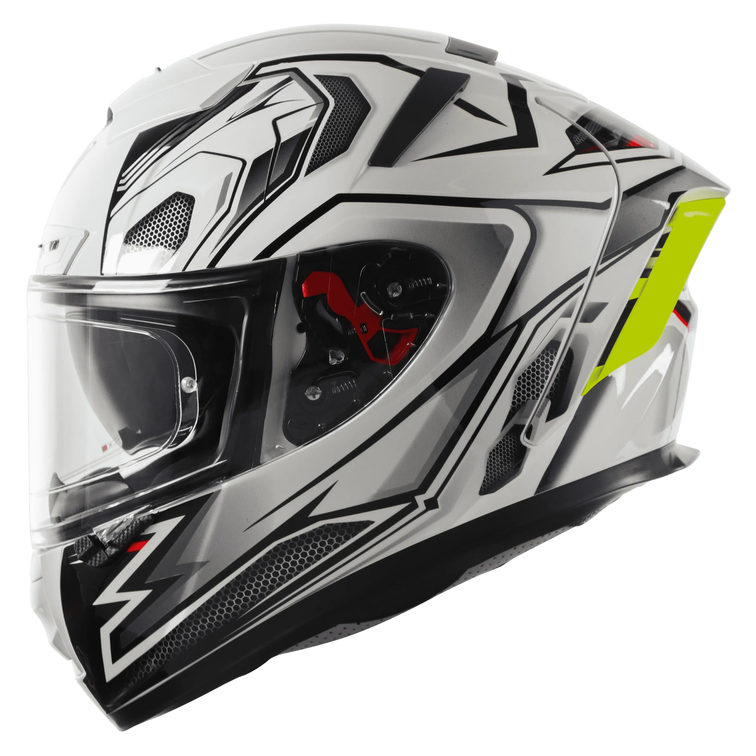 Ignyte IGN-4 RACER GLOSSY BLACK WITH WHITE Helmet