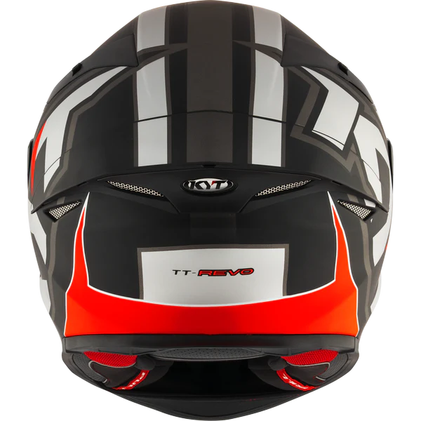 KYT TT Revo Electron Grey Red Matt Helmet - Image 6